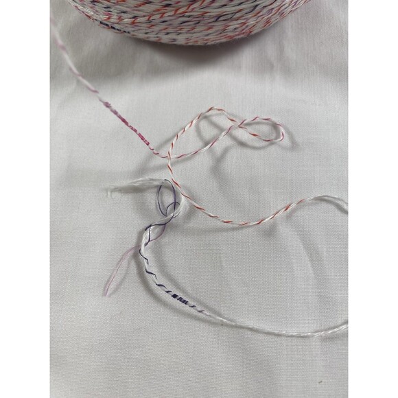 Soft Yarn Cotton White Red Purple Mixed  500g Fine #362 - Picture 3 of 3